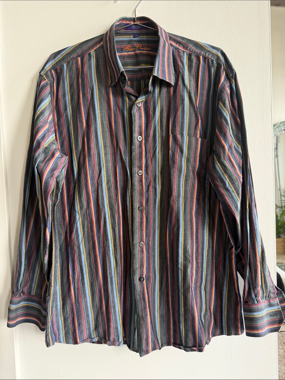 ALAN FLUSSER Multicolor Stripe Long-Sleeve Menβs Shirt